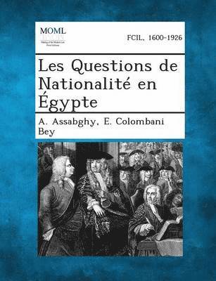 bokomslag Les Questions de Nationalite En Egypte