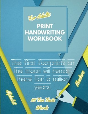 Print Handwriting Workbook for Adults 1