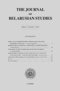 bokomslag Journal of Belarusian Studies