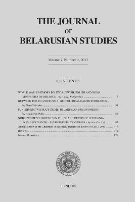 bokomslag Journal of Belarusian Studies