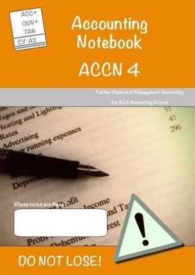 Siaran Morgan-Lloyd - Course Notes - AQA Accounting - ACCN 4, Häftad