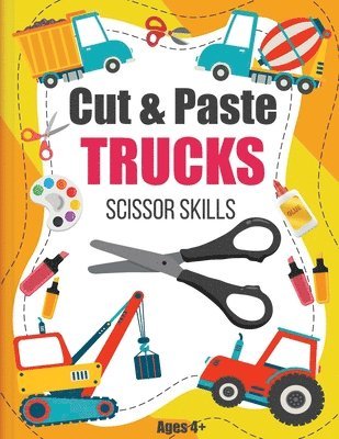 Cut and Paste Trucks Scissor Skills 1