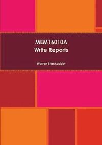 bokomslag Mem16010a Write Reports