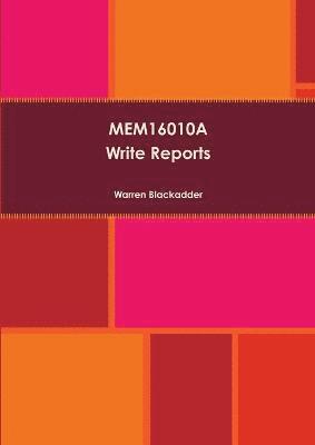 Mem16010a Write Reports 1