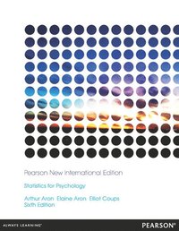 bokomslag Statistics for Psychology: Pearson New International Edition