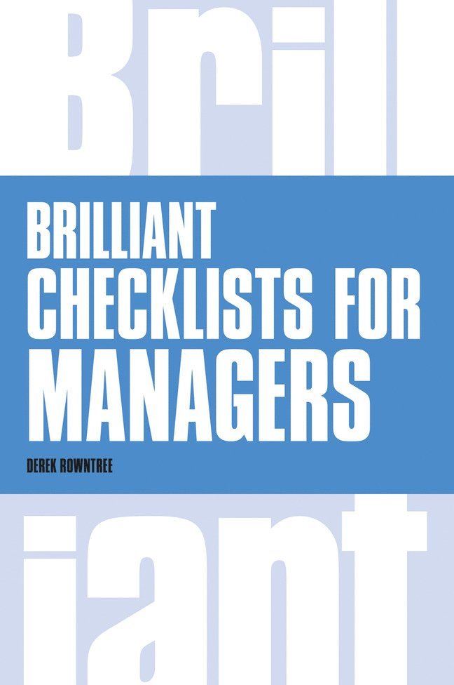 Derek Rowntree - Brilliant Checklists for Managers, Häftad