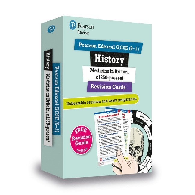 Pearson REVISE Edexcel GCSE History Medicine in Britain Revision Cards (with free online Revision Guide and Workbook): For 2024 and 2025 exams (Revise Edexcel GCSE History 16) 1
