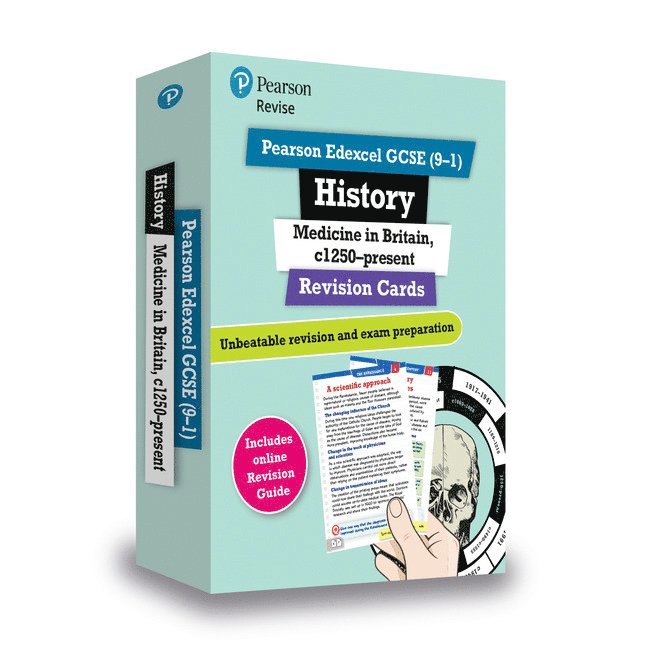 Pearson REVISE Edexcel GCSE History Medicine in Britain Revision Cards (with free online Revision Guide and Workbook): For 2024 and 2025 exams (Revise Edexcel GCSE History 16) 1