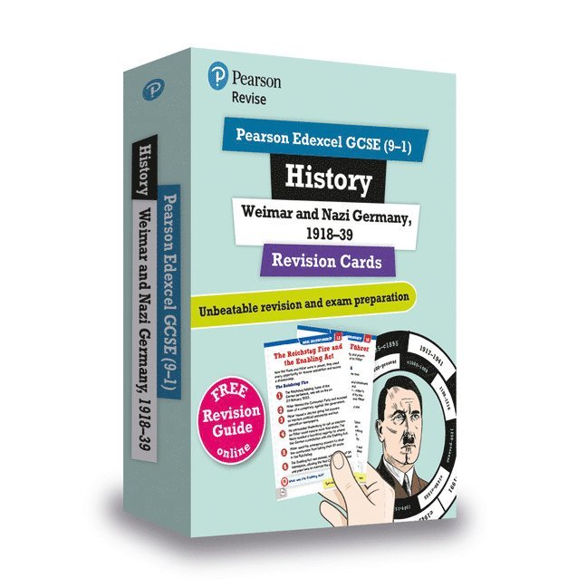 Pearson REVISE Edexcel GCSE History Weimar and Nazi Germany Revision Cards (with free online Revision Guide and Workbook): For 2024 and 2025 exams (Revise Edexcel GCSE History 16) 1