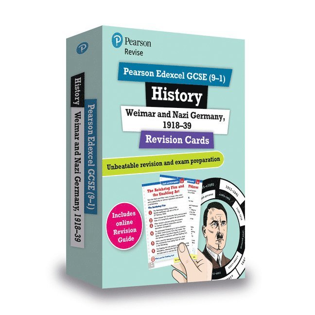 Pearson REVISE Edexcel GCSE History Weimar and Nazi Germany Revision Cards (with free online Revision Guide and Workbook): For 2024 and 2025 exams (Revise Edexcel GCSE History 16) 1