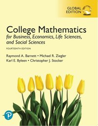 bokomslag College Mathematics for Business, Economics, Life Sciences, and Social Sciences, Global Edition + MyLab Mathematics with Pearson eText (Package)