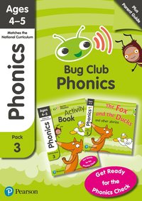 bokomslag Bug Club Phonics Learn at Home Pack 3, Phonics Sets 7-9 for ages 4-5 (Six stories + Parent Guide + Activity Book)