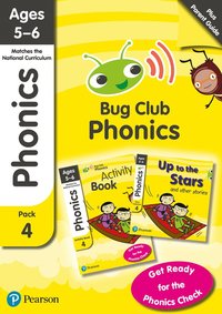 bokomslag Phonics - Learn at Home Pack 4 (Bug Club), Phonics Sets 10-12 for ages 5-6 (Six stories + Parent Guide + Activity Book)