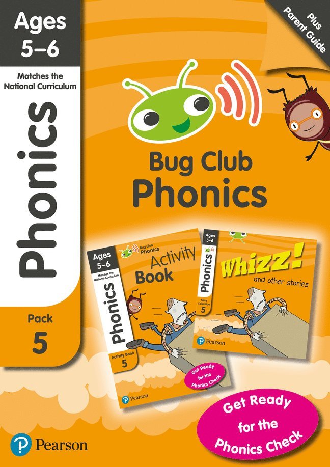 Bug Club Phonics Learn at Home Pack 5, Phonics Sets 13-26 for ages 5-6 (Six stories + Parent Guide + Activity Book) 1