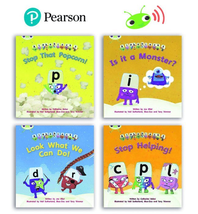 Learn to Read at Home with Bug Club Phonics Alphablocks: Phase 3/4 - Reception term 2 and 3 (4 fiction books) Pack B 1