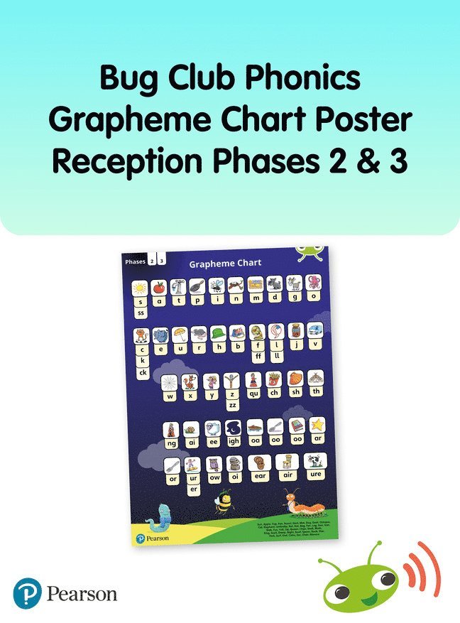 Bug Club Phonics Grapheme Reception Poster, Häftad