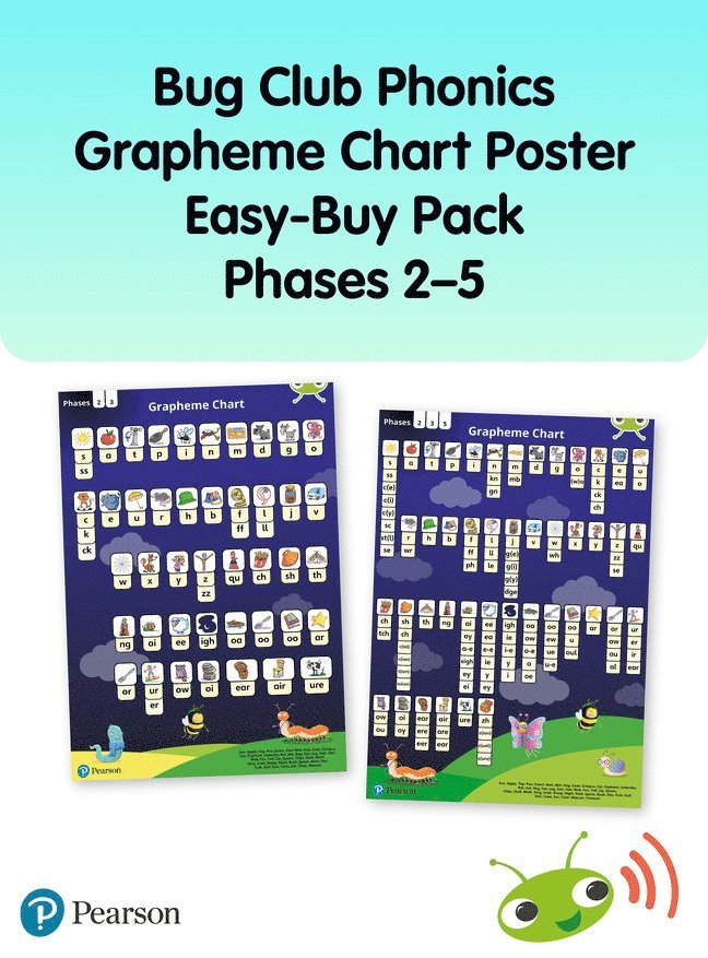 Bug Club Phonics Grapheme Poster Easy-Buy Pack Phases 2-5 1