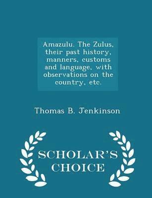 Amazulu. the Zulus, Their Past History, Manners, Customs and Language, with Observations on the Country, Etc. - Scholar's Choice Edition 1