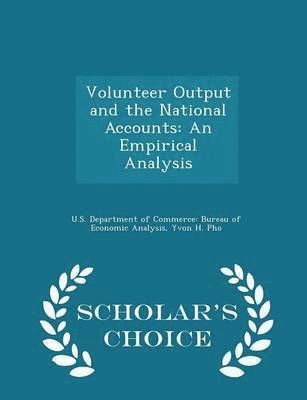 Volunteer Output and the National Accounts 1