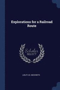 bokomslag Explorations for a Railroad Route
