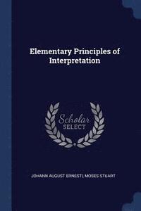 bokomslag Elementary Principles of Interpretation