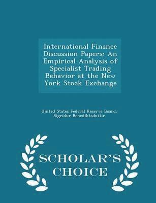 bokomslag International Finance Discussion Papers