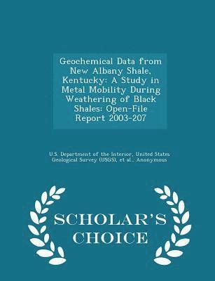 Geochemical Data from New Albany Shale, Kentucky 1