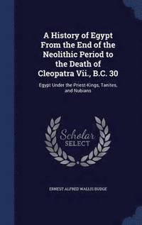 bokomslag A History of Egypt From the End of the Neolithic Period to the Death of Cleopatra Vii., B.C. 30