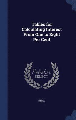 Tables for Calculating Interest From One to Eight Per Cent 1