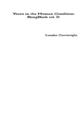 Years in the Human Condition: SongBook Vol. II 1