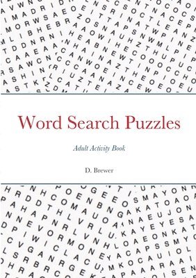 Word Search Puzzles, Adult Activity Book 1