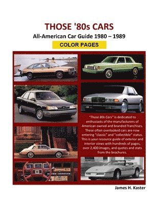 bokomslag Those 80s Cars - American Catalog - Color Pages