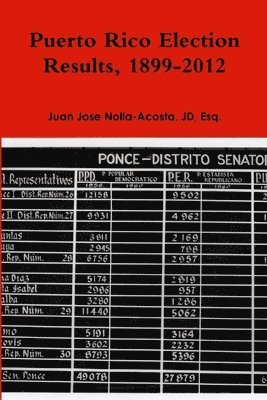 bokomslag Puerto Rico Election Results, 1899-2012