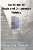 bokomslag Guidelines to Thesis and Dissertation Writing