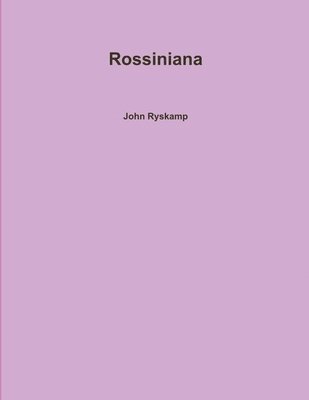 bokomslag Rossiniana