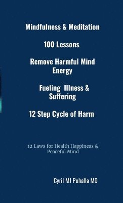 bokomslag Mindfulness & Meditation 100 Lessons Remove Harmful Mind Energy Fueling Illness & Suffering 12 Step Cycle of Harm 12 Laws for Health Happiness & Peaceful Mind