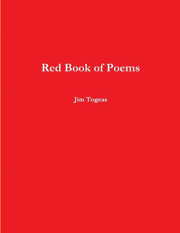 James Togeas - Red Book of Poems, Häftad