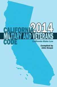 bokomslag California Military and Veterans Code 2014