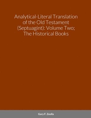 bokomslag Analytical-Literal Translation of the Old Testament (Septuagint)