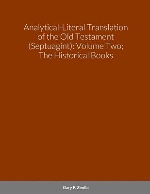 bokomslag Analytical-Literal Translation of the Old Testament (Septuagint)