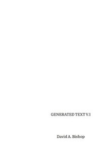 bokomslag Generated Text, V.1