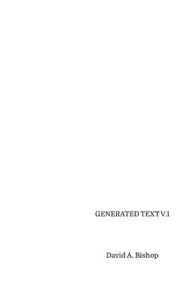 bokomslag Generated Text, V.1