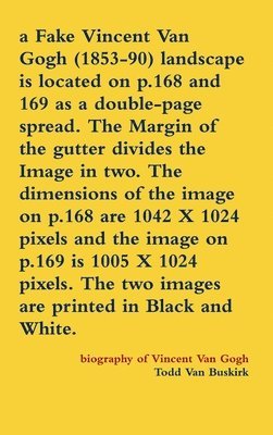 bokomslag A Fake Vincent Van Gogh (1853-90) landscape is located on p.168 and 169 as a double-page spread. The Margin of the gutter divides the Image in two. The dimensions of the image on p.168 are 1042 X