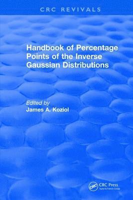 bokomslag Handbook of Percentage Points of the Inverse Gaussian Distributions