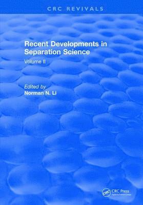 bokomslag Recent Developments in Separation Science