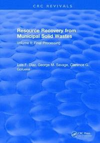 bokomslag Resource Recovery From Municipal Solid Wastes
