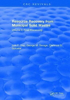 bokomslag Resource Recovery From Municipal Solid Wastes