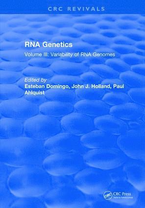 Esteban Domingo - RNA Genetics, Inbunden