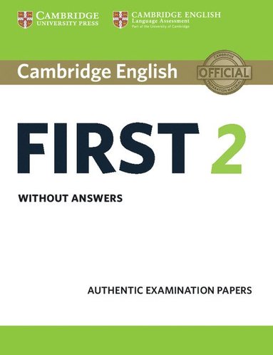 bokomslag Cambridge English First 2 Student's Book without answers