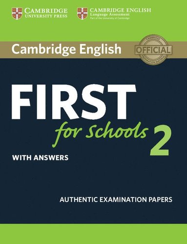bokomslag Cambridge English First for Schools 2 Student's Book with answers